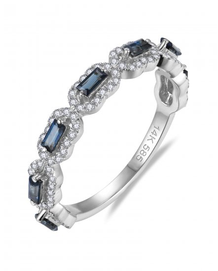 BAGUETTE SAPPHIRE DIAMOND BAND (TR5937)