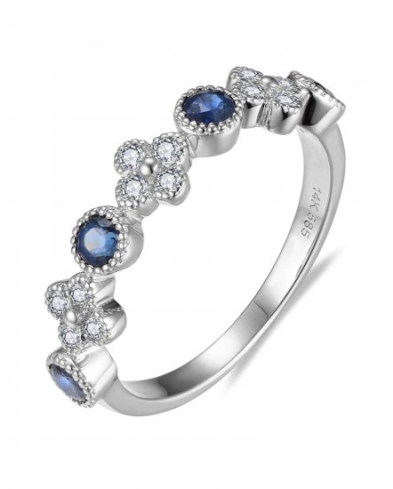 CLOVER SAPPHIRE DIAMOND BAND (TR5944)