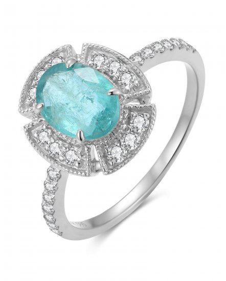 OVAL EMERALD DIAMOND RING (TR5952)
