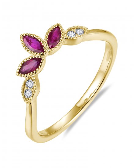 MARQUISE RUBY DIAMOND CURVED BAND (TR5959)