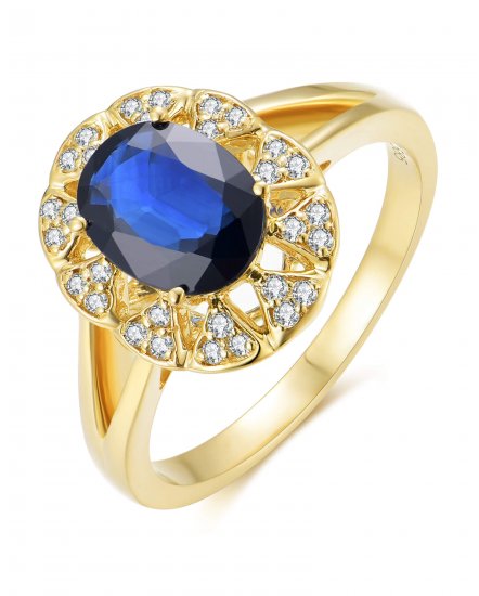 OVAL SAPPHIRE DIAMOND RING (TR6004)