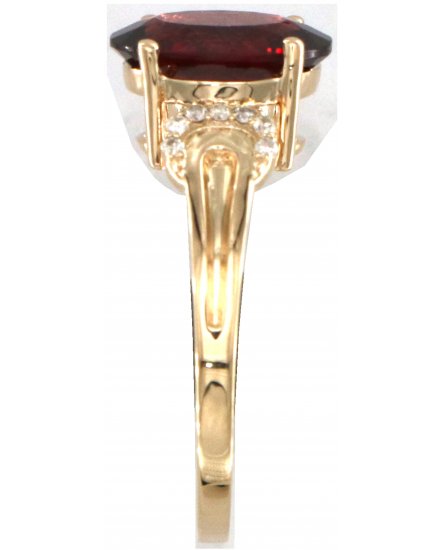OVAL GARNET DIAMOND RING (TR6012)