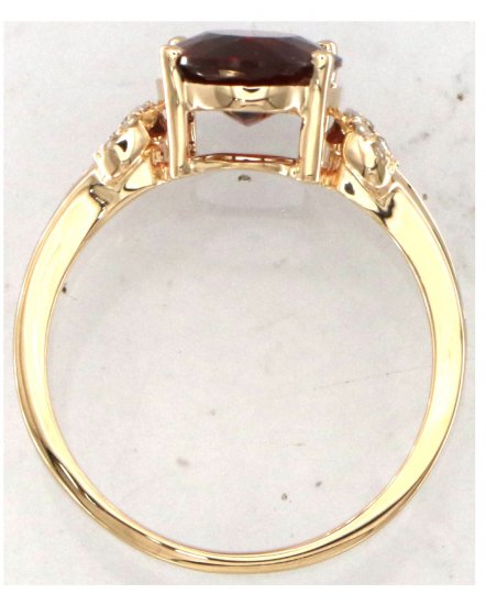 OVAL GARNET DIAMOND RING (TR6012)