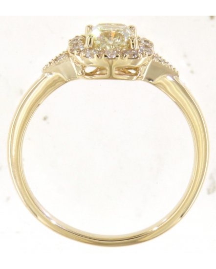 MULTI TONE CUSHION DIAMOND ENGAGEMENT RING (TR6060)