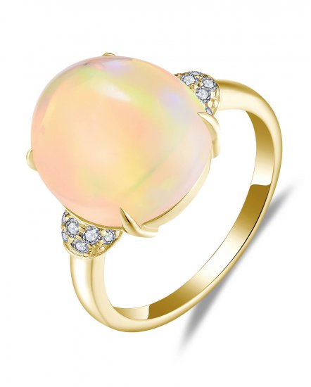 OVAL OPAL DIAMOND RING (TR6062)