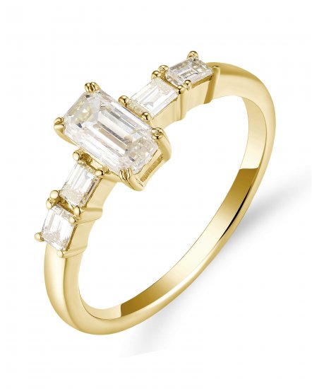 EMERALD CUT DIAMOND RING (TR6065)