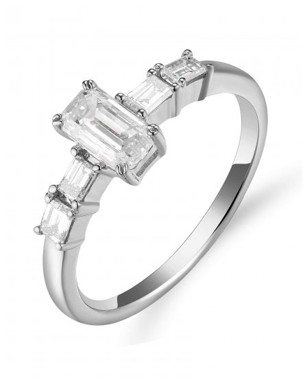 EMERALD CUT DIAMOND RING (TR6065)