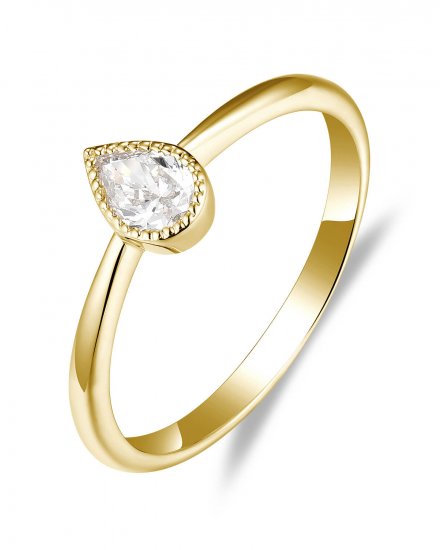 PEAR SOLITAIRE DIAMOND RING (TR6066)