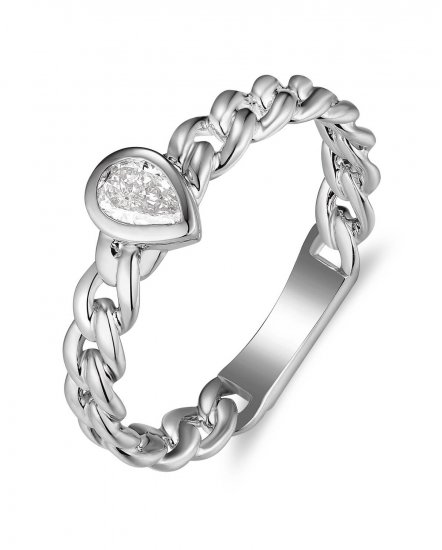 PEAR SOLITAIRE DIAMOND RING (TR6067)