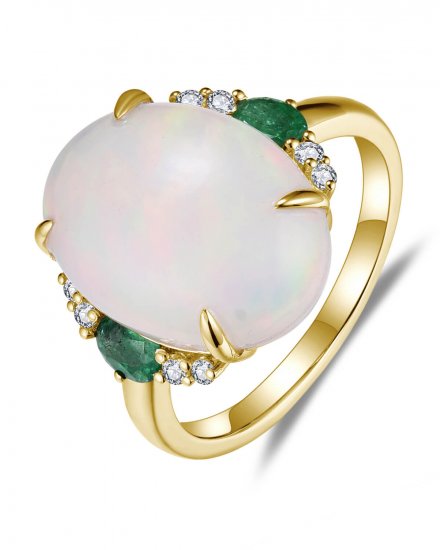 OVAL OPAL DIAMOND RING (TR6074)