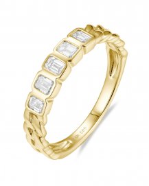 EMERALD CUT DIAMOND RING (TR6085)