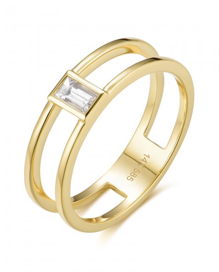 BAGUETTE SOLITAIRE DIAMOND RING (TR6119)