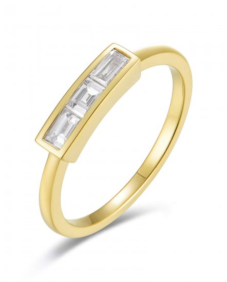 THREE STONE BAGUETTE DIAMOND RING (TR6122)