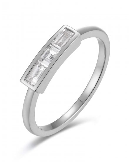 THREE STONE BAGUETTE DIAMOND RING (TR6122)