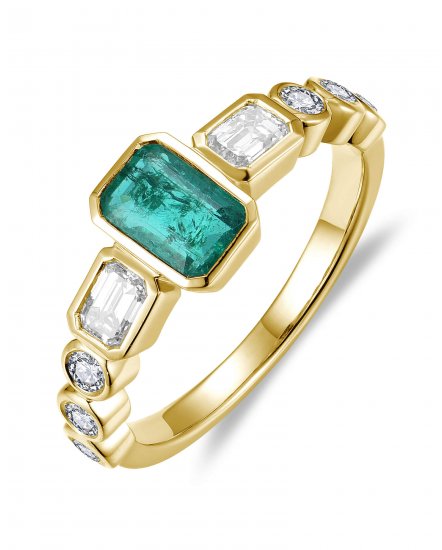 EMERALD CUT DIAMOND RING (TR6149)