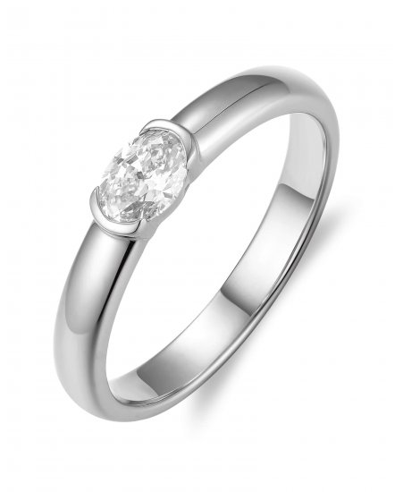 OVAL SOLITAIRE DIAMOND RING (TR6151)