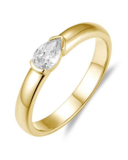 PEAR SOLITAIRE DIAMOND RING (TR6152)