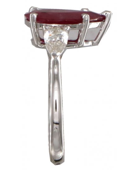 PEAR RUBY DIAMOND RING (TR6168)