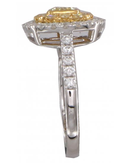 MULTI TONE CUSHION DIAMOND ENGAGEMENT RING (TR6174)