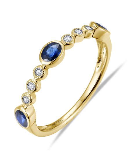 OVAL SAPPHIRE DIAMOND BAND (TR6180)