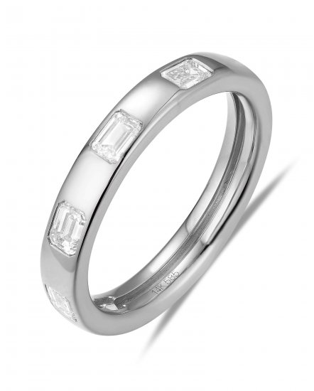 EMERALD CUT DIAMOND BAND (TR6188)