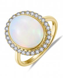 OVAL OPAL DIAMOND RING (TR6192)
