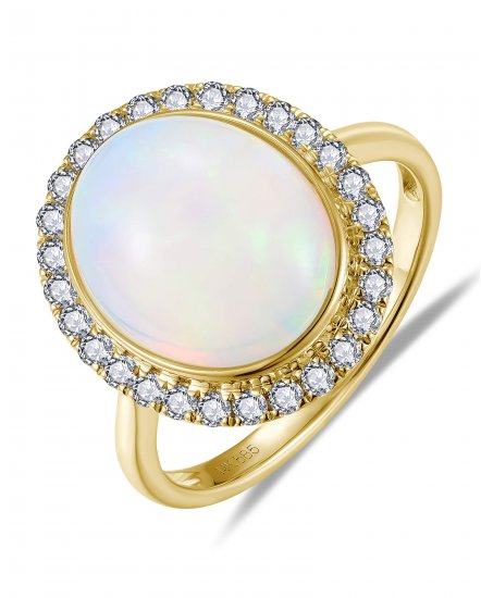 OVAL OPAL DIAMOND RING (TR6192)