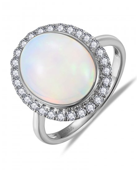 OVAL OPAL DIAMOND RING (TR6192)