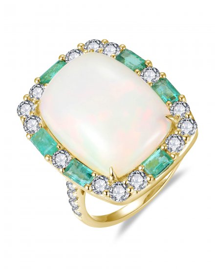CUSHION OPAL DIAMOND RING (TR6200)
