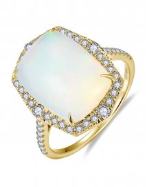CUSHION OPAL DIAMOND RING (TR6202)
