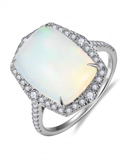 CUSHION OPAL DIAMOND RING (TR6202)