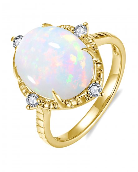 OVAL OPAL DIAMOND RING (TR6204)