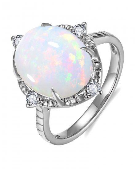 OVAL OPAL DIAMOND RING (TR6204)