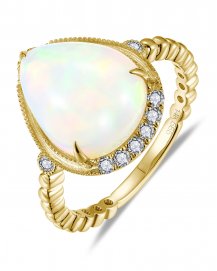 PEAR OPAL DIAMOND RING (TR6205)