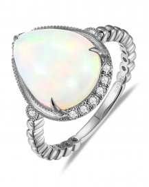 PEAR OPAL DIAMOND RING (TR6205)