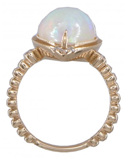 PEAR OPAL DIAMOND RING (TR6205)