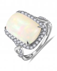 CUSHION OPAL DIAMOND RING (TR6207)