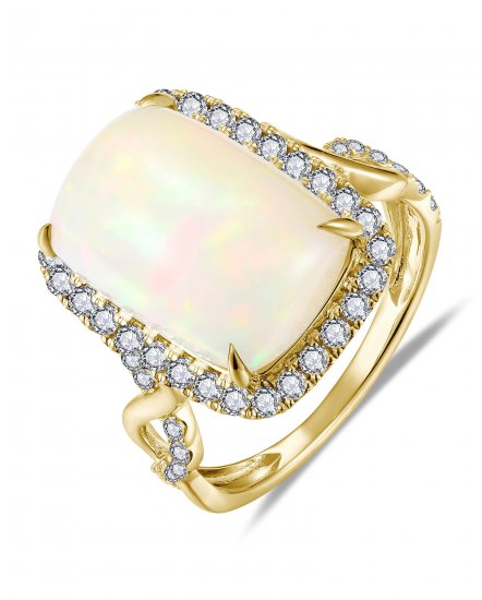 CUSHION OPAL DIAMOND RING (TR6207)