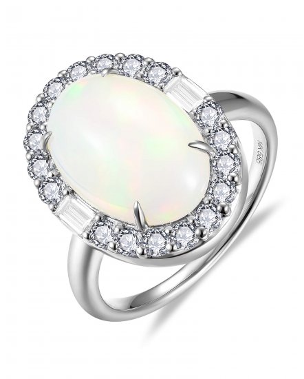 OVAL OPAL DIAMOND RING (TR6209)
