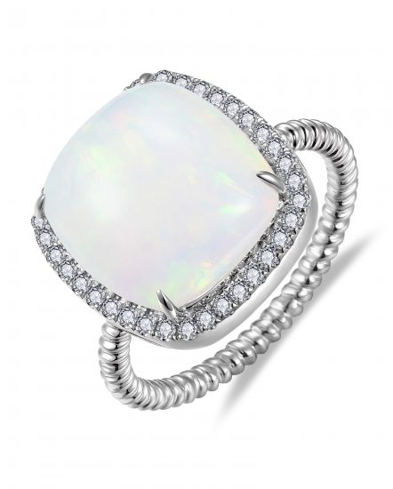 CUSHION OPAL DIAMOND RING (TR6210)