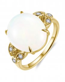 OVAL OPAL DIAMOND RING (TR6211)