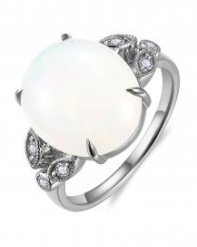 OVAL OPAL DIAMOND RING (TR6211)