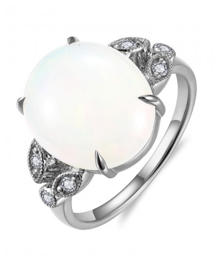 OVAL OPAL DIAMOND RING (TR6211)