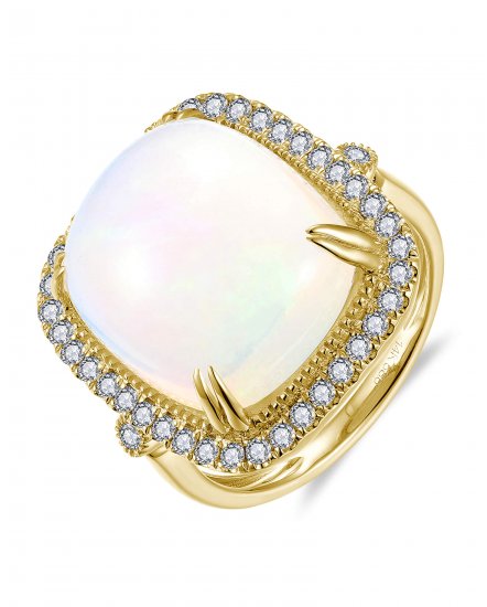 CUSHION OPAL DIAMOND RING (TR6212)