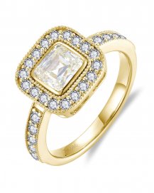 MULTI TONE RADIANT DIAMOND ENGAGEMENT RING (TR6251)