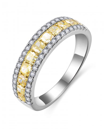 MULTI TONE CUSHION DIAMOND BAND (TR6265)