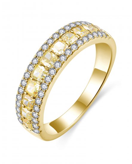 MULTI TONE CUSHION DIAMOND BAND (TR6265)