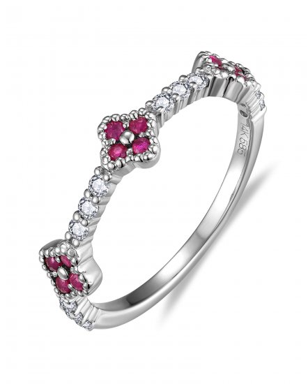 CLOVER RUBY DIAMOND BAND (TR6316)
