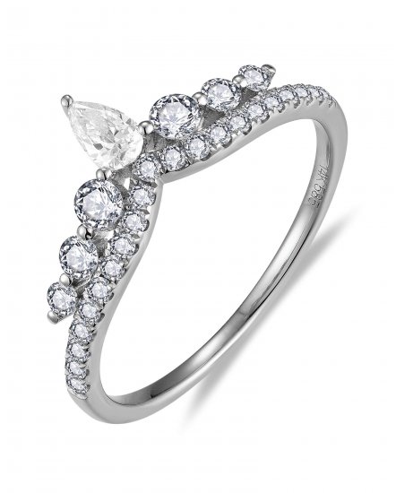 CURVED STYLE PEAR DIAMOND BAND (TR6326)