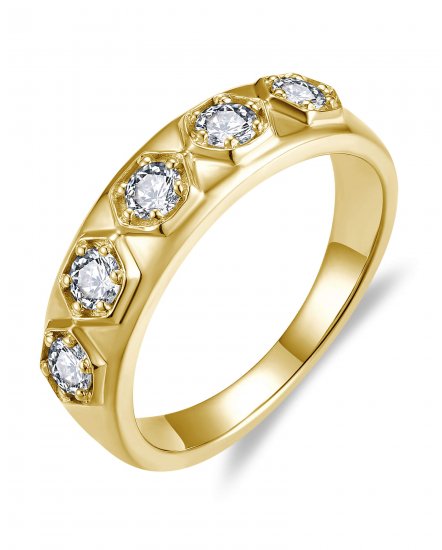 HEXAGON STYLE DIAMOND BAND (TR6339)